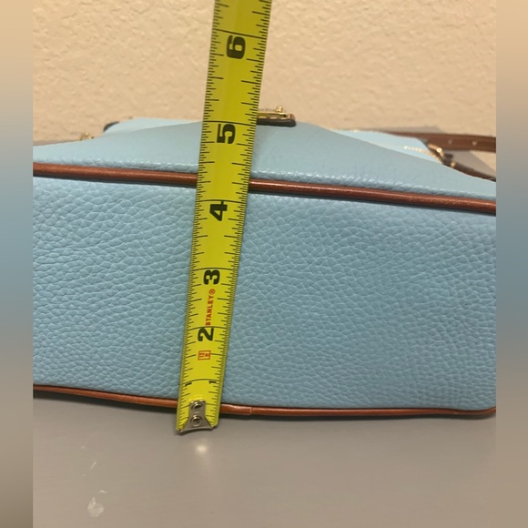 Dooney & Bourke Blue Pebbled Leather with Brown Trim - Picture 7 of 16